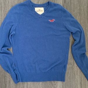 Blue Hollister V-neck sweater